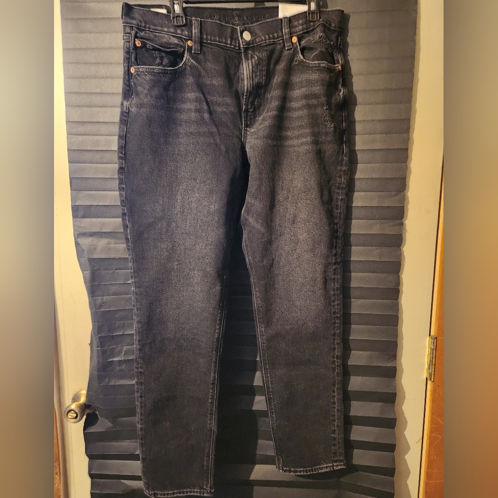 American Eagle Outfitters 90s Skinny High Rise 14 Black Denim Jeans NWT